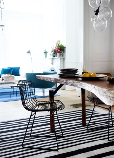 Set of Six Vintage Bertoia Chairs from: Garden Style Living / Pictured from: HGTV's Restored by the Fords / Design: Leanne Ford Interiors / Photo: Alexandra Ribar